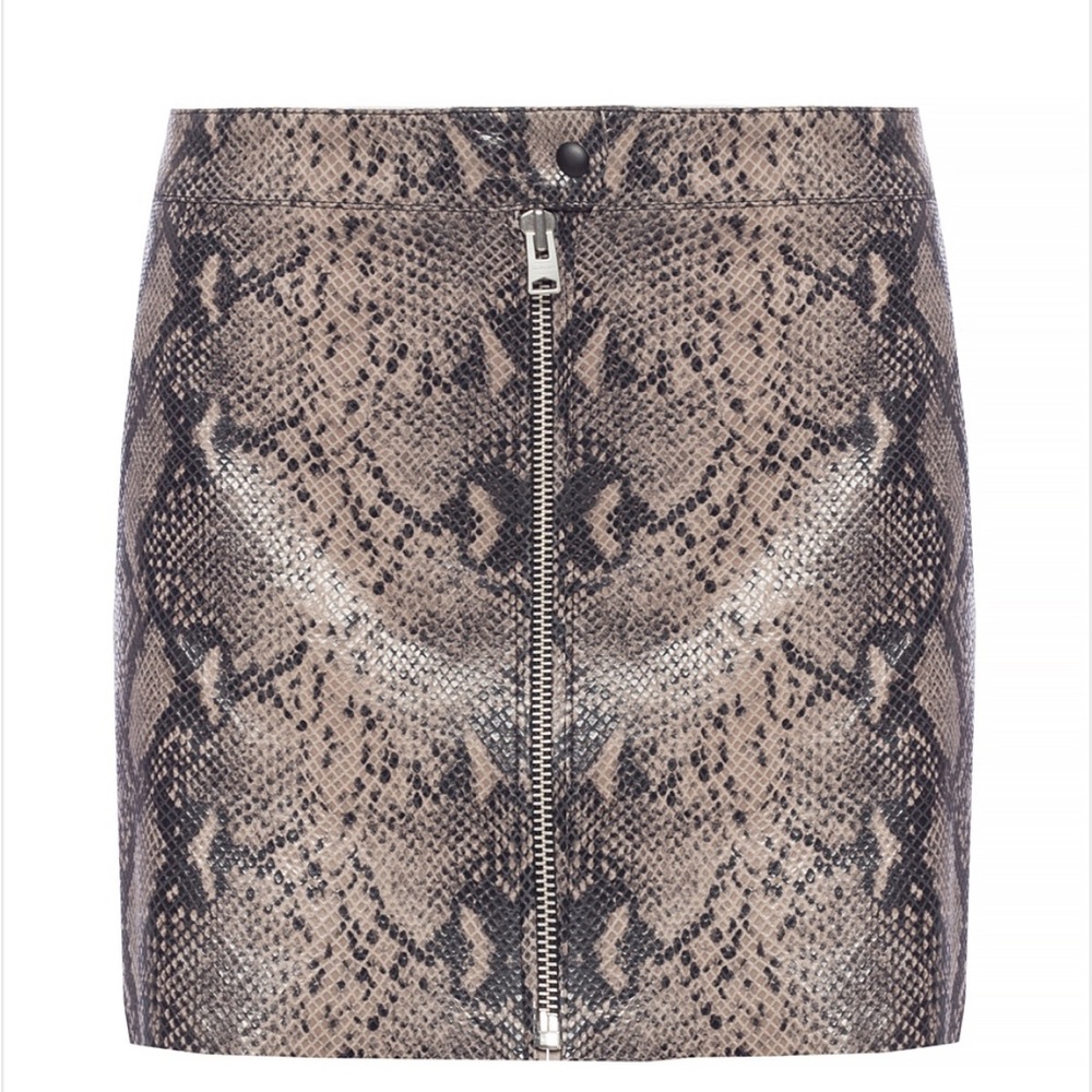 NWOT ALL SAINTS snake skin mini skirt